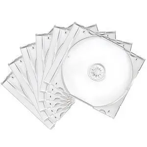 6 PCS Standard Single Clear CD Jewel Case, 10 mm CD Storage Case Disc Collection Organizer with Assembled Tray, Single Disc Protective Covers Plastic Replacement Box (Transparent) 6 PCS Standard Single Clear CD Jewel Case, 10 mm CD Storage Case Disc Collection Organizer with Assembled Tray, Single Disc Protective Covers Plastic Replacement Box (Transparent)