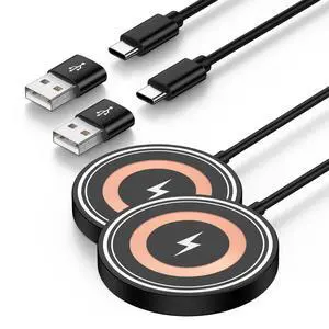 Magnetic Wireless Charger for Google Pixel 10/10 Pro XL/10 Pro Fold, Wireless Charging Pad for 10a/9a/9/9Pro XL/8/8a/7/7a/6/5/4, 4FT 15W Max USB-C/A Magsafe Charger 2Pack for iPhone 17/16/15/14/13/12 Magnetic Wireless Charger for Google Pixel 10/10 Pro XL/10 Pro Fold, Wireless Charging Pad for 10a/9a/9/9Pro XL/8/8a/7/7a/6/5/4, 4FT 15W Max USB-C/A Magsafe Charger 2Pack for iPhone 17/16/15/14/13/12