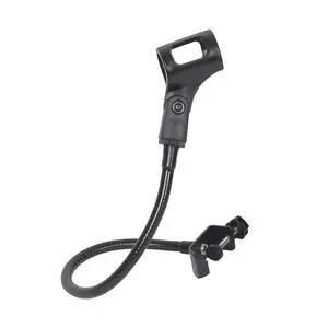 360 Degree Flexible Gooseneck Microphone Stand Adjustable Desk Mic Boom Arm Stand with Clip(Black) 360 Degree Flexible Gooseneck Microphone Stand Adjustable Desk Mic Boom Arm Stand with Clip(Black)