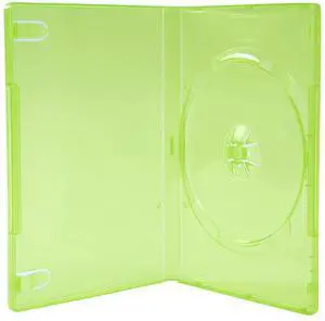 14mm Transparent Green Standard Single Capacity DVD Case with Outter Clear Sleeve Compatible for Xbox Game Discs, 10 Pieces Pack 14mm Transparent Green Standard Single Capacity DVD Case with Outter Clear Sleeve Compatible for Xbox Game Discs, 10 Pieces Pack