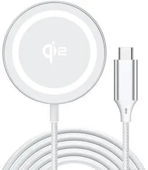 for Mag-Safe Charger, Qi2 Certified Super Fast Wireless Charging Pad, Real 15W Magnetic Charging Compatible with iPhone 17/17 Pro/17 Pro Max/Air/16/15/14/13/12 Series(No Adapter)(Silver) for Mag-Safe Charger, Qi2 Certified Super Fast Wireless Charging Pad, Real 15W Magnetic Charging Compatible with iPhone 17/17 Pro/17 Pro Max/Air/16/15/14/13/12 Series(No Adapter)(Silver)