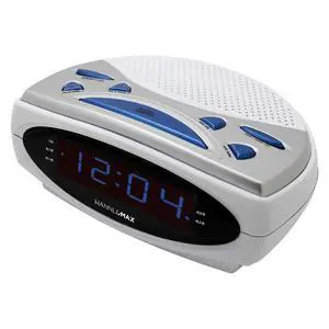 HX-137CR Alarm Clock Radio, 0.9 Blue LED Display (White) HX-137CR Alarm Clock Radio, 0.9 Blue LED Display (White)