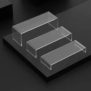 6 Pcs Display Risers, Rectangular Clear Acrylic Showcase Collectibles Display Stands Suitable for Retail Shoe Showcase Jewelry Action Figures (S) 6 Pcs Display Risers, Rectangular Clear Acrylic Showcase Collectibles Display Stands Suitable for Retail Shoe Showcase Jewelry Action Figures (S)