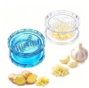 2PCS Manual Garlic Twister and Ginger Mincer Tool, Manual Garlic Twister and Mincer, Garlic Crusher, Garlic Grinder, Compact Garlic Mincer Tool, Ginger, Herbs (White+Bule) 2PCS Manual Garlic Twister and Ginger Mincer Tool, Manual Garlic Twister and Mincer, Garlic Crusher, Garlic Grinder, Compact Garlic Mincer Tool, Ginger, Herbs (White+Bule)