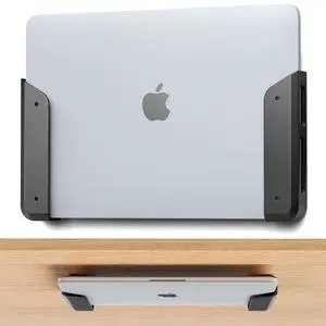 Wall & Under Desk Laptop Mount Holder with Adhesive & Screws in,1.02"/ 26 mm Thick,Anti-Scratch Pads,Universal for MacBooks,Surface,Keyboards,Tablets,Switch &More Wall & Under Desk Laptop Mount Holder with Adhesive & Screws in,1.02"/ 26 mm Thick,Anti-Scratch Pads,Universal for MacBooks,Surface,Keyboards,Tablets,Switch &More