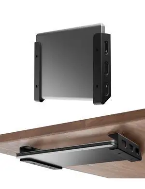 Universal Laptop Wall Mount or Under Desk Mount Holder, (Black) Universal Laptop Wall Mount or Under Desk Mount Holder, (Black)