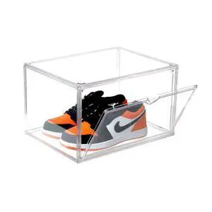 Sneaker Shoe Display Case,Shoe Box with Clear Magnetic Door,Thicken & Sturdy Organizer Containers Stackable,Fit Shoe Size Up to US 14 (X-Large) (X-Large) Sneaker Shoe Display Case,Shoe Box with Clear Magnetic Door,Thicken & Sturdy Organizer Containers Stackable,Fit Shoe Size Up to US 14 (X-Large) (X-Large)