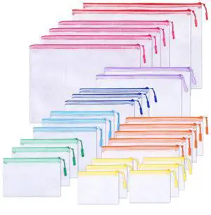 28Pcs Mesh Zipper Pouch Bags for Organizing, Waterproof Zipper Pouches in 8 Sizes, Multipurpose Mesh Pouch and Zipper Bags for Documents, School, Office, Home, and Travel Storage 28Pcs Mesh Zipper Pouch Bags for Organizing, Waterproof Zipper Pouches in 8 Sizes, Multipurpose Mesh Pouch and Zipper Bags for Documents, School, Office, Home, and Travel Storage