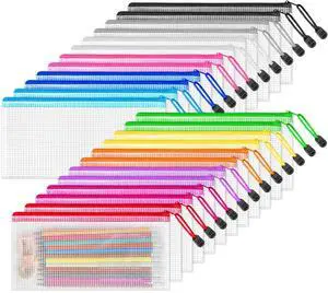 24 Pack Pencil Pouch Bulk, 9.5" x 4.5" Mesh Zipper Pouch Pencil Case, 12 Colors Waterproof Small Zipper Pouches for Supplies Storage, Travel, Cash, Cosmetics, Office Organization 24 Pack Pencil Pouch Bulk, 9.5" x 4.5" Mesh Zipper Pouch Pencil Case, 12 Colors Waterproof Small Zipper Pouches for Supplies Storage, Travel, Cash, Cosmetics, Office Organization