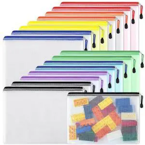 16pcs Mesh Zipper Pouch, Puzzles, Board Game Storage Bags for Organizing, Waterproof Zip File Bags, Letter Size, A4 Size, for School Office Supplies, Storage Bags, 8 Colors 16pcs Mesh Zipper Pouch, Puzzles, Board Game Storage Bags for Organizing, Waterproof Zip File Bags, Letter Size, A4 Size, for School Office Supplies, Storage Bags, 8 Colors