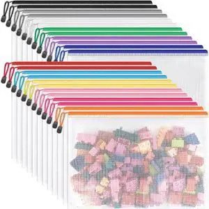 24 Pack 12 Colors Zipper Pouches for Organizing, Letter Size, A4 Size, Zipper Bags for Puzzles & Board Game Storage, Office Supplies Travel Toiletries 24 Pack 12 Colors Zipper Pouches for Organizing, Letter Size, A4 Size, Zipper Bags for Puzzles & Board Game Storage, Office Supplies Travel Toiletries