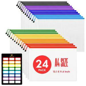 24 Pcs Mesh Zipper Pouch Bags A4 (13.1x9.4) inches Letter Size Waterproof, Reusable Zipper Bags for Board Game & Puzzle Storage, 8 Colors 24 Pcs Mesh Zipper Pouch Bags A4 (13.1x9.4) inches Letter Size Waterproof, Reusable Zipper Bags for Board Game & Puzzle Storage, 8 Colors