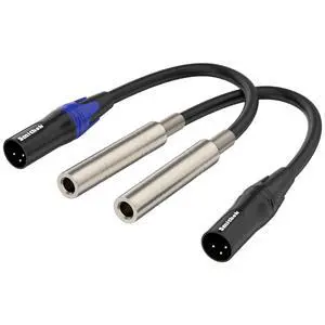 2 Pack 1/4 to XLR Cable,Balanced 1/4" Female to XLR Male Stereo Audio Adapter,XLR Male to TS/TRS Quarter inch Connector Converter Interconnect Cable - 11.8 inches (30 cm) 2 Pack 1/4 to XLR Cable,Balanced 1/4" Female to XLR Male Stereo Audio Adapter,XLR Male to TS/TRS Quarter inch Connector Converter Interconnect Cable - 11.8 inches (30 cm)