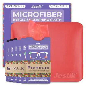 Microfiber Lens Cleaning Cloth - Eyeglass Lens Cleaner | Glasses Cleaning Cloths | Japanese Wipes for Eyeglasses, Camera, Headset, Screens & More | Pack of 6 (Black & Crimson Red) Microfiber Lens Cleaning Cloth - Eyeglass Lens Cleaner | Glasses Cleaning Cloths | Japanese Wipes for Eyeglasses, Camera, Headset, Screens & More | Pack of 6 (Black & Crimson Red)
