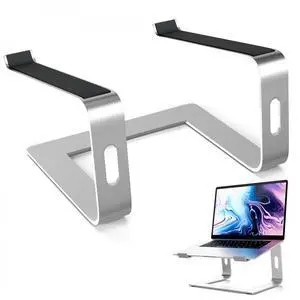 Aluminum Laptop Stand for Desk with Anti-Slip Bottom - Ergonomic Computer Stand for Laptop on Desk, Compatible for 10-15.6 Notebook Holder - Sturdy Computer Stands with Heat Conductivity Design Aluminum Laptop Stand for Desk with Anti-Slip Bottom - Ergonomic Computer Stand for Laptop on Desk, Compatible for 10-15.6 Notebook Holder - Sturdy Computer Stands with Heat Conductivity Design
