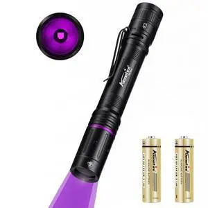 P68 Mini 3W UV Flashlight 365nm Portable EDC Black Light Pet Urine Detector with 2 AA Batterie P68 Mini 3W UV Flashlight 365nm Portable EDC Black Light Pet Urine Detector with 2 AA Batterie