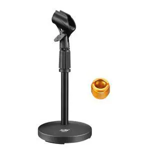 Desktop Microphone Stand, Moukey Upgraded Adjustable Table Mic Stand with Non-Slip Metal Base for Blue Yeti Snowball Spark, Other Microphone, height adjustment 9.84 to 14.17-MMs-2 Desktop Microphone Stand, Moukey Upgraded Adjustable Table Mic Stand with Non-Slip Metal Base for Blue Yeti Snowball Spark, Other Microphone, height adjustment 9.84 to 14.17-MMs-2