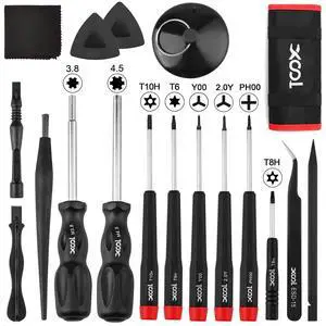17-in-1 Gamebit & Tri-Wing Screwdriver Repair Tool Kit, Compatible with Nintendo Switch & Joy-Con, Game Boy, NES SNES, Wii DS GBA, 3.8mm & 4.5mm Gamebit, for Xbox & PlayStation Consoles 17-in-1 Gamebit & Tri-Wing Screwdriver Repair Tool Kit, Compatible with Nintendo Switch & Joy-Con, Game Boy, NES SNES, Wii DS GBA, 3.8mm & 4.5mm Gamebit, for Xbox & PlayStation Consoles
