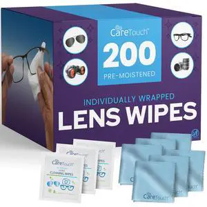 Lens Cleaning Wipes with Microfiber Cloths - 200 Lens Wipes for Eyeglasses & 6 Microfiber Cloths - Glasses, Camera Lenses, Screens, Eye Glasses Cleaner for Cleaning Eyeglasses Lens Cleaning Wipes with Microfiber Cloths - 200 Lens Wipes for Eyeglasses & 6 Microfiber Cloths - Glasses, Camera Lenses, Screens, Eye Glasses Cleaner for Cleaning Eyeglasses