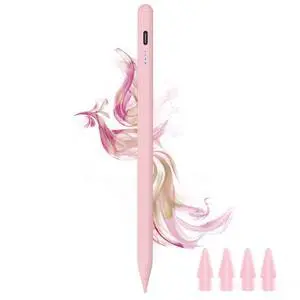 Stylus Pen for iPad 9th&10th - Type-c Charging Pencil for ipad Palm Rejection Active Pen Compatible with (2018-2025) Apple iPad 6/7/8/9/10/11(A16), Air 3/4/5/M2/M3, Mini 5/6, Pro 11"/12.9"/M4Pink Stylus Pen for iPad 9th&10th - Type-c Charging Pencil for ipad Palm Rejection Active Pen Compatible with (2018-2025) Apple iPad 6/7/8/9/10/11(A16), Air 3/4/5/M2/M3, Mini 5/6, Pro 11"/12.9"/M4Pink