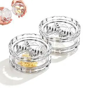 2PCS Clear Manual Garlic Twister Mincer, Crusher & Grinder for Ginger, Herbs 2PCS Clear Manual Garlic Twister Mincer, Crusher & Grinder for Ginger, Herbs