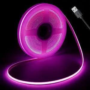 Ultra Thin 3mm 5v USB Cob Led Light Strip Gaming Desk Pc Setup Mood Lighting(Purple, 2ft) Ultra Thin 3mm 5v USB Cob Led Light Strip Gaming Desk Pc Setup Mood Lighting(Purple, 2ft)