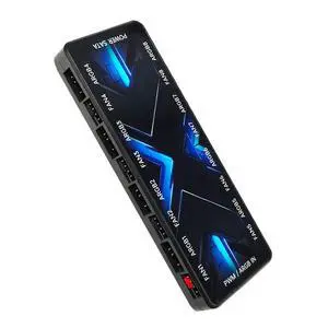 ARGB and PWM Fan Hub Controller, 8-Port 5V 3-Pin ARGB and 12V 4-Pin PWM PC Case Fan Splitter, SATA Powered RGB Hub with Magnetic Stand-Off, Acrylic Cover ARGB and PWM Fan Hub Controller, 8-Port 5V 3-Pin ARGB and 12V 4-Pin PWM PC Case Fan Splitter, SATA Powered RGB Hub with Magnetic Stand-Off, Acrylic Cover