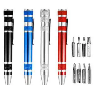 4 PCS 8 In 1 Multitool Pen Screwdriver Mini Set Handy Tool, Magnetic Portable Screwdriver for Repairing Installing Hand Tool 4 PCS 8 In 1 Multitool Pen Screwdriver Mini Set Handy Tool, Magnetic Portable Screwdriver for Repairing Installing Hand Tool