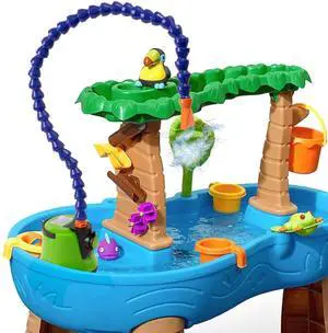 Water Pump for Toddlers - Water Outdoor Pump for Kids, Non-Stop Summer Splash Play Tables Accessories with 360 Degree Adjustable Tube, Automatic Fun Game Waterpark Toys (2 Plug, 40W) Water Pump for Toddlers - Water Outdoor Pump for Kids, Non-Stop Summer Splash Play Tables Accessories with 360 Degree Adjustable Tube, Automatic Fun Game Waterpark Toys (2 Plug, 40W)