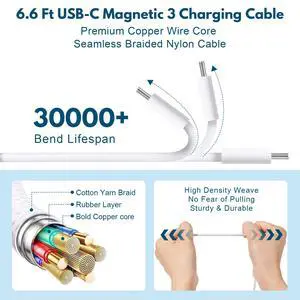 USB C to USB C Charging Cable (6.6FT, 2Pack) for iPhone 16 Series, 60W Fast Charging Type C to C Cord for iPhone 15/16,Pro, Plus,Pro Max, for Mac Book Pro/Air, for IPad Air 4/5/Mini 6 USB C to USB C Charging Cable (6.6FT, 2Pack) for iPhone 16 Series, 60W Fast Charging Type C to C Cord for iPhone 15/16,Pro, Plus,Pro Max, for Mac Book Pro/Air, for IPad Air 4/5/Mini 6