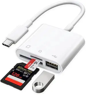 USB-C SD Card Reader - Type-C to SD/MicroSD Card Reader for iPhone 15/iPad/Mac/Laptop, iMac/iPad Pro/Air/Mini, MacBook Pro/Air, Galaxy USB-C SD Card Reader - Type-C to SD/MicroSD Card Reader for iPhone 15/iPad/Mac/Laptop, iMac/iPad Pro/Air/Mini, MacBook Pro/Air, Galaxy
