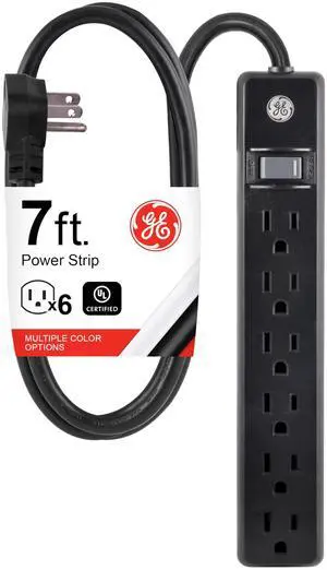 Power Strip, 6 Outlet Extender, 7 Ft Extension Cord Power Strip, 6 Outlet Extender, 7 Ft Extension Cord