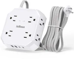 Surge Protector Power Strip, 8 Outlets with 4 USB Ports(2 USB C), 4-Sided 1050J Outlet Extender with 5FT Flat Extension Cord for Travel, Home, School, College Dorm Room Essentials Surge Protector Power Strip, 8 Outlets with 4 USB Ports(2 USB C), 4-Sided 1050J Outlet Extender with 5FT Flat Extension Cord for Travel, Home, School, College Dorm Room Essentials