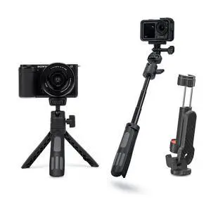 Lightweight Mini Tripod for Camera/Phone/Webcam & Selfie Stick(18-45cm), 360° Phone Clip & Cold Shoe Mounts - for iPhone/Samsung/GoPro/DJI/Canon/Sony Cameras/Lights Lightweight Mini Tripod for Camera/Phone/Webcam & Selfie Stick(18-45cm), 360° Phone Clip & Cold Shoe Mounts - for iPhone/Samsung/GoPro/DJI/Canon/Sony Cameras/Lights