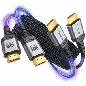 HDMI ARC/eARC Cable for TV to Soundbar, 8K HDMI 2.1 Cable with 4K@120Hz/144Hz 8K@60Hz, HDR10, eARC, Dolby Atmos, DTS:X, Dolby TrueHD for HDTV, Soundbar, AV, Speaker,PS5,Computer,Monitor-6FT,2-Pack HDMI ARC/eARC Cable for TV to Soundbar, 8K HDMI 2.1 Cable with 4K@120Hz/144Hz 8K@60Hz, HDR10, eARC, Dolby Atmos, DTS:X, Dolby TrueHD for HDTV, Soundbar, AV, Speaker,PS5,Computer,Monitor-6FT,2-Pack