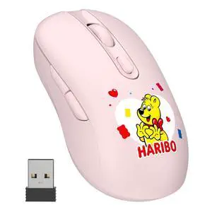 Haribo Wireless Mouse, Bluetooth 3.0/5.0 & 2.4GHz, Adjustable DPI, Multi-Device Pairing, Compact Gummy Bear Style for Laptop, Desktop, PC Haribo Wireless Mouse, Bluetooth 3.0/5.0 & 2.4GHz, Adjustable DPI, Multi-Device Pairing, Compact Gummy Bear Style for Laptop, Desktop, PC