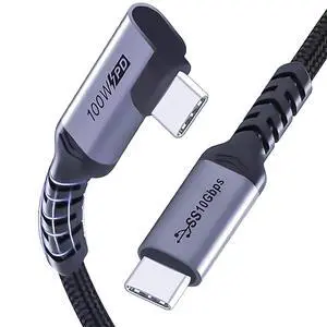 USB C to USB C Cable 3.1 Gen 2 Right Angle, 3.3ft 2 Packs USB C to USB C Cable 3.1 Gen 2 Right Angle, 3.3ft 2 Packs
