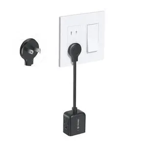 Polarized 2 Prong to 3 Prong Outlet Adapter with 6 Inch Cord, Black Polarized 2 Prong to 3 Prong Outlet Adapter with 6 Inch Cord, Black