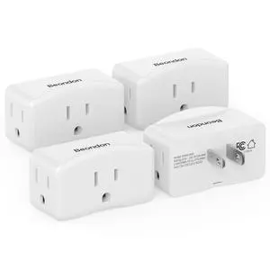 2 Prong to 3 Prong Outlet Adapter, 3-Sided Wall Tap, 4-Pack 2 Prong to 3 Prong Outlet Adapter, 3-Sided Wall Tap, 4-Pack
