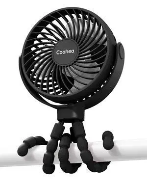 Stroller Fan Clip on for Baby, 4000mAh Rechargeable Battery Operated, Flexible Tripod, 3 Wind Speed, 360° Rotatable, Small Cooling Portable Fan for Car Seat Crib Golf Cart Bike Treadmill, Black Stroller Fan Clip on for Baby, 4000mAh Rechargeable Battery Operated, Flexible Tripod, 3 Wind Speed, 360° Rotatable, Small Cooling Portable Fan for Car Seat Crib Golf Cart Bike Treadmill, Black