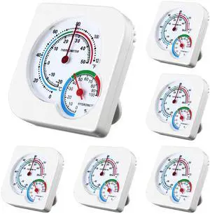 6 Pcs Indoor Thermometer and Humidity Gauge Indoor Mini Thermometer Hygrometer Temperature Humidity Meter Temperature and Monitor with Pointers for Home, Kitchen, Planting Room 6 Pcs Indoor Thermometer and Humidity Gauge Indoor Mini Thermometer Hygrometer Temperature Humidity Meter Temperature and Monitor with Pointers for Home, Kitchen, Planting Room
