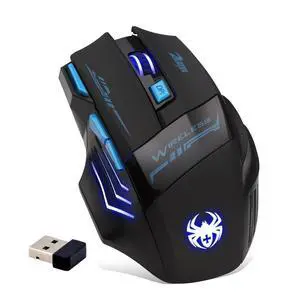 Wireless Mouse,4 Adjustable DPI,7 Buttons,Ergonomic Design,Energy-Saving,2.4GHz with USB Receiver,Optical Portable Mouse for PC,Mac,Laptop,Black Wireless Mouse,4 Adjustable DPI,7 Buttons,Ergonomic Design,Energy-Saving,2.4GHz with USB Receiver,Optical Portable Mouse for PC,Mac,Laptop,Black