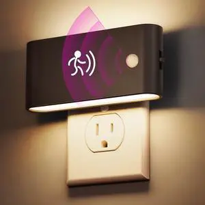 Motion Sensor Night Light,0-100LM Dimmable Nightlight,3000K,Black Motion Sensor Night Light,0-100LM Dimmable Nightlight,3000K,Black