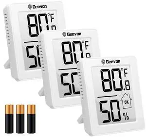 Indoor Thermometer 3Pcs with Battery Magnetic Stand Digital Humidity Gauge Indoor Thermometer 3Pcs with Battery Magnetic Stand Digital Humidity Gauge