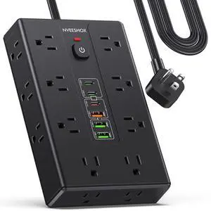 Surge Protector Power Strip with 16 AC Outlets 6 USB Ports(3 Type C) Surge Protector Power Strip with 16 AC Outlets 6 USB Ports(3 Type C)