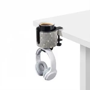 Luxury 2-in-1 Desk Cup Holder with Headphone Hanger for Office, Home, Gaming(Bling Bling) Luxury 2-in-1 Desk Cup Holder with Headphone Hanger for Office, Home, Gaming(Bling Bling)