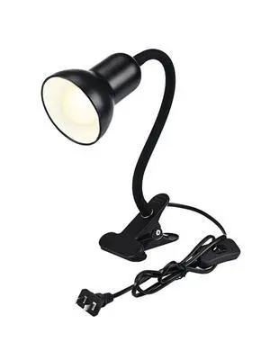 Clip On Gooseneck Lamp - 300W Max, Ceramic Fire-Resistant E26 Socket, Classic Durable Switch, Adjustable Flexible Clamp Light for Desk, Workbench, Bed Headboard, Table, Grow (Standard Clip Desk Light) Clip On Gooseneck Lamp - 300W Max, Ceramic Fire-Resistant E26 Socket, Classic Durable Switch, Adjustable Flexible Clamp Light for Desk, Workbench, Bed Headboard, Table, Grow (Standard Clip Desk Light)