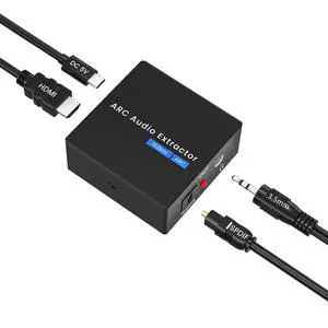 HDMI ARC to Optical Converter, 192KHz ARC to Optical Analog 3.5mm Audio Extractor Adapter HDMI ARC to RCA Audio Converter Splitter for TV to Sound System Speaker Amplifier HDMI ARC to Optical Converter, 192KHz ARC to Optical Analog 3.5mm Audio Extractor Adapter HDMI ARC to RCA Audio Converter Splitter for TV to Sound System Speaker Amplifier