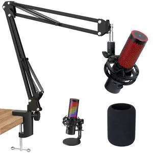 QuadCast 2 Boom Arm, Mic Arm Microphone Arm for HyperX QuadCast 2 with HyperX QuadCast 2 Pop Filter, 3/8" to 5/8" Adapter, by SUNMON QuadCast 2 Boom Arm, Mic Arm Microphone Arm for HyperX QuadCast 2 with HyperX QuadCast 2 Pop Filter, 3/8" to 5/8" Adapter, by SUNMON