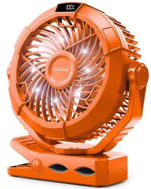 Portable Camping Fan with LED Lantern, Clip on Fan for Tent Portable Camping Fan with LED Lantern, Clip on Fan for Tent